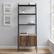 Alt View 13. Walker Edison - 72" Industrial Ladder 5-Shelf Storage Bookcase - Rustic Oak.