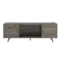70" Mid Century Modern TV Console for Most Flat-Panel TVs Up to 80" - Front_Zoom