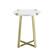 Front. Walker Edison - Urban Industrial Side Table - Faux Marble/Gold.