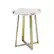 Left. Walker Edison - Urban Industrial Side Table - Faux Marble/Gold.