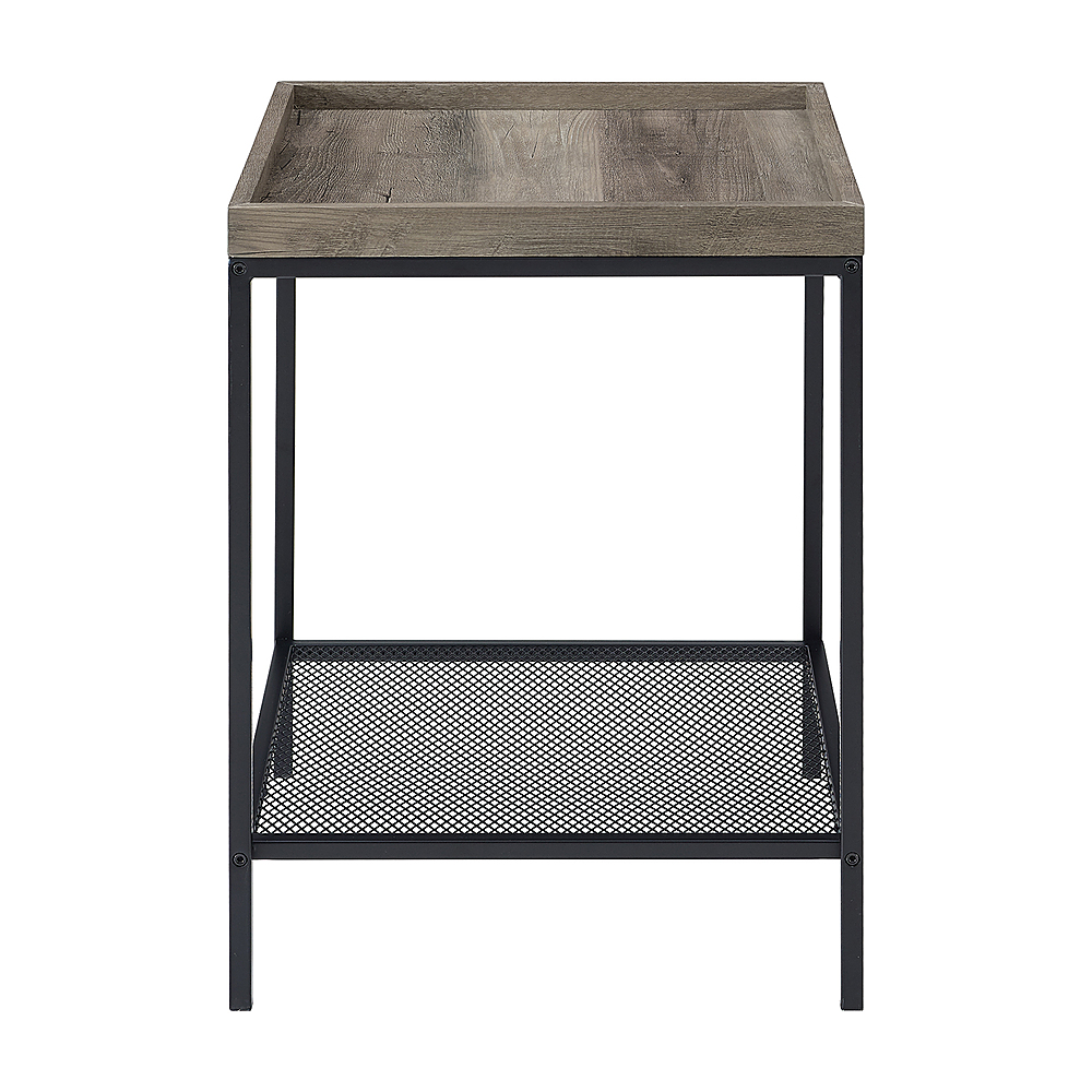 Walker Edison Modern Tray Top Square End/Side Table Black/Grey Wash  BBF18EMISTGW - Best Buy
