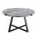 Front. Walker Edison - Round Rustic Coffee Table - Faux Concrete.