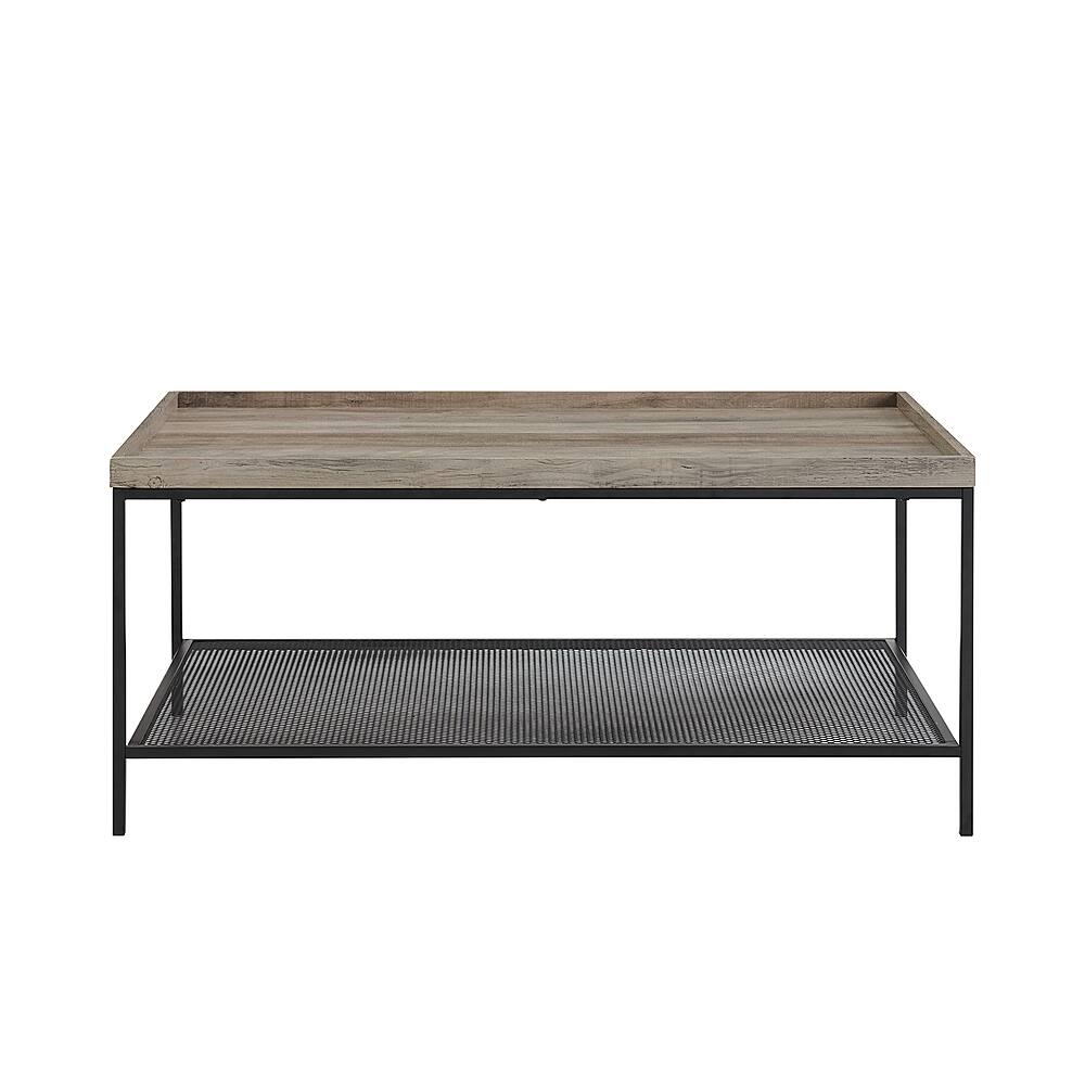 Walker Edison Modern Tray Top Rectangular Coffee Table Black/Grey Wash ...