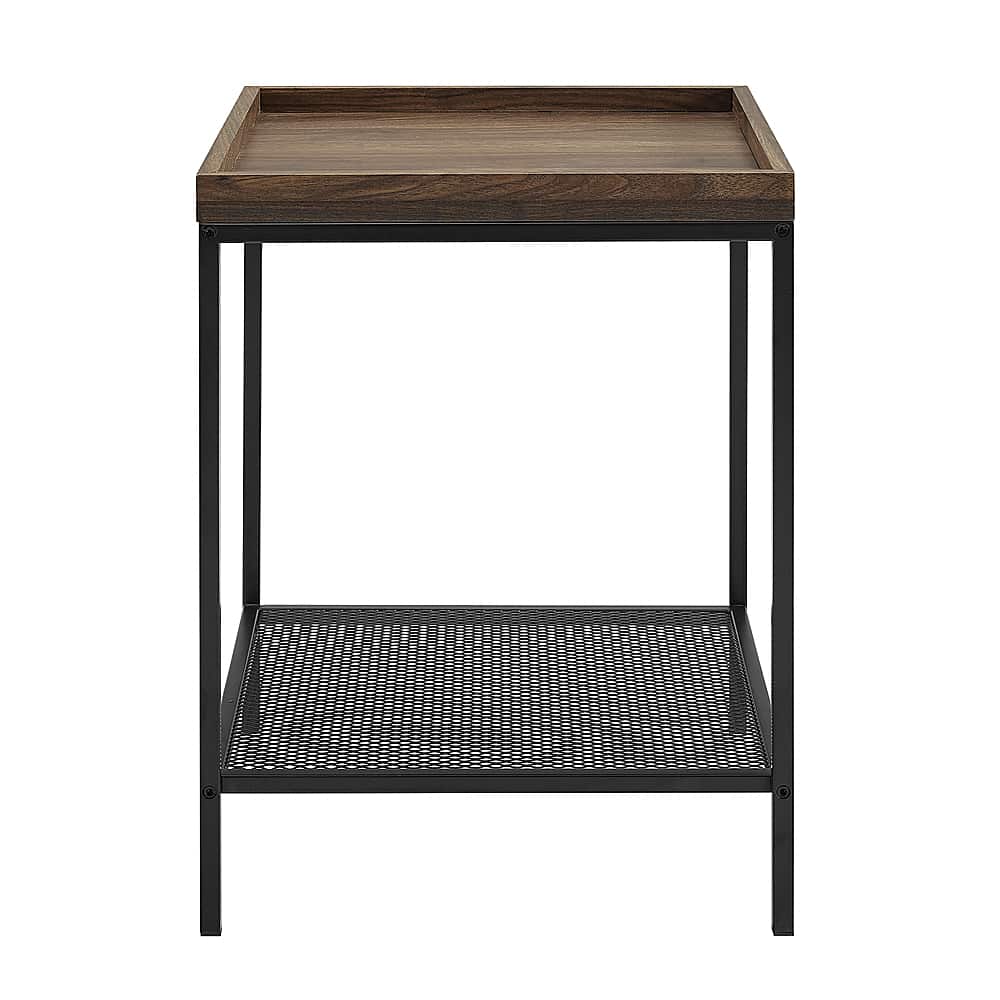 Best Buy Walker Edison Modern Tray Top Square End/Side Table Black