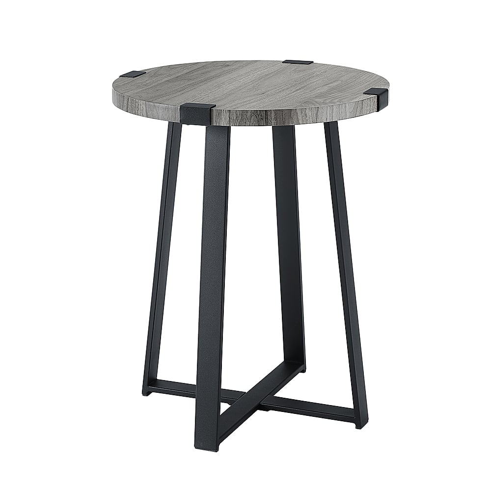 Angle View: Walker Edison - Urban Industrial Side Table - Slate Gray