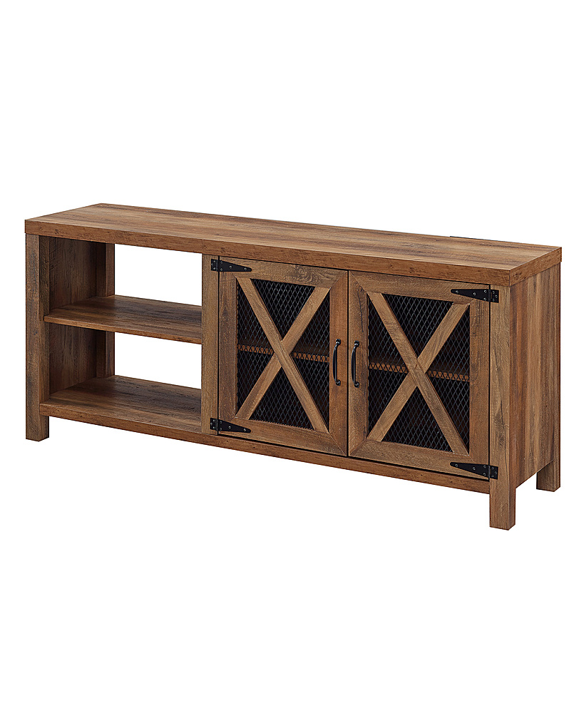 Left View: Walker Edison - TV Cabinet for Most Flat-Panel TVs Up to 64" - Rustic Oak