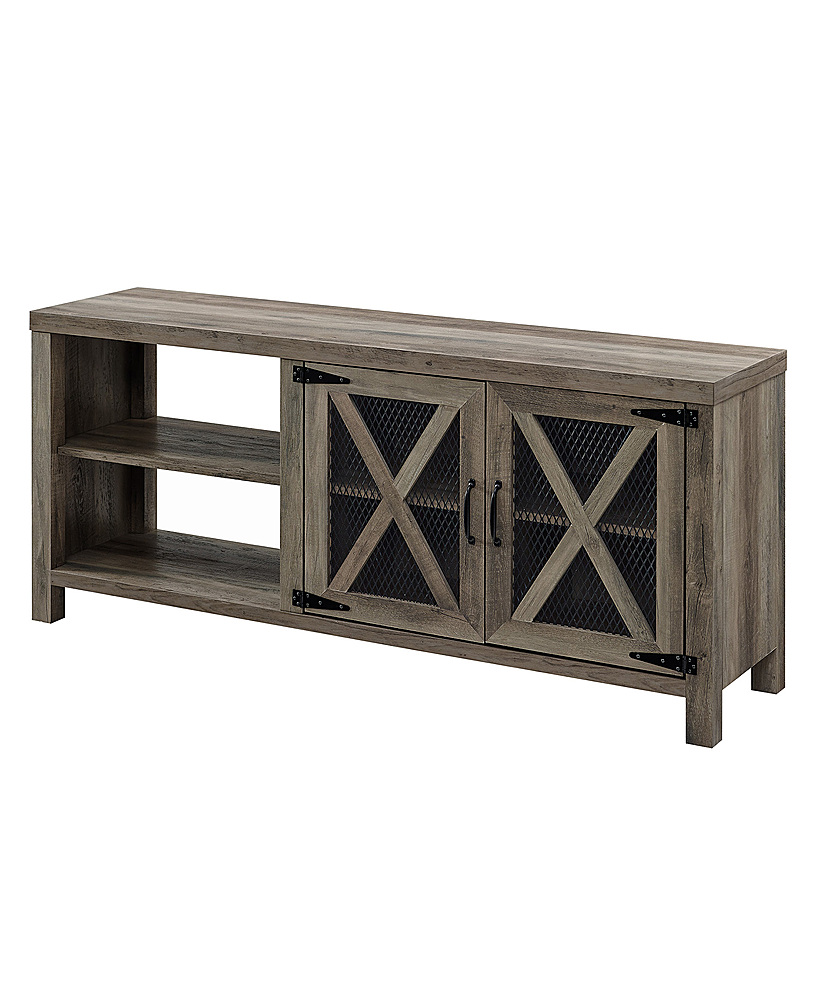 Left View: Walker Edison - TV Cabinet for Most Flat-Panel TVs Up to 64 - Gray Wash
