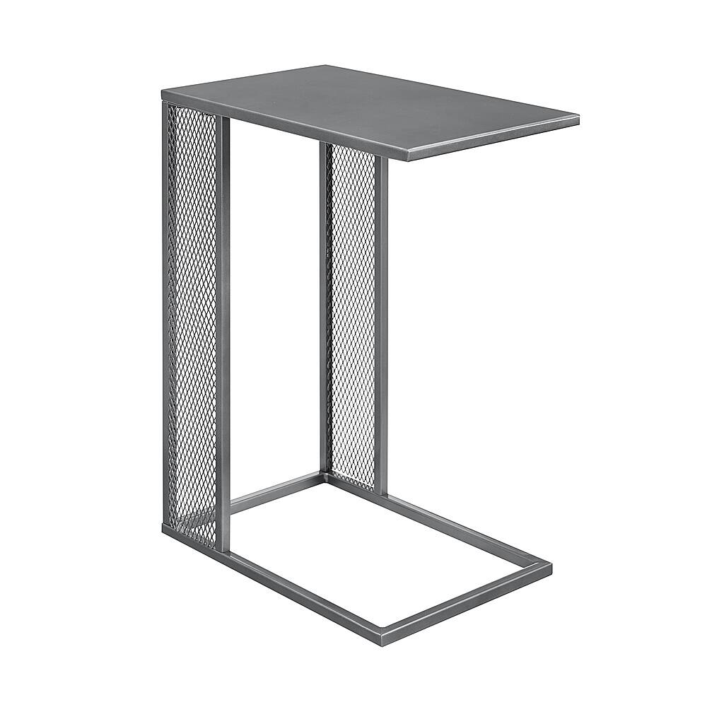 Angle View: Walker Edison - C Side Rectangular Industrial Metal Accent Table