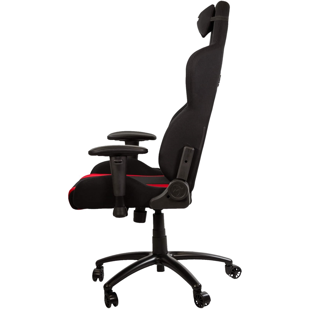Angle View: Arozzi - Inizio Mesh Fabric Ergonomic Gaming Chair - Black - Red Accents