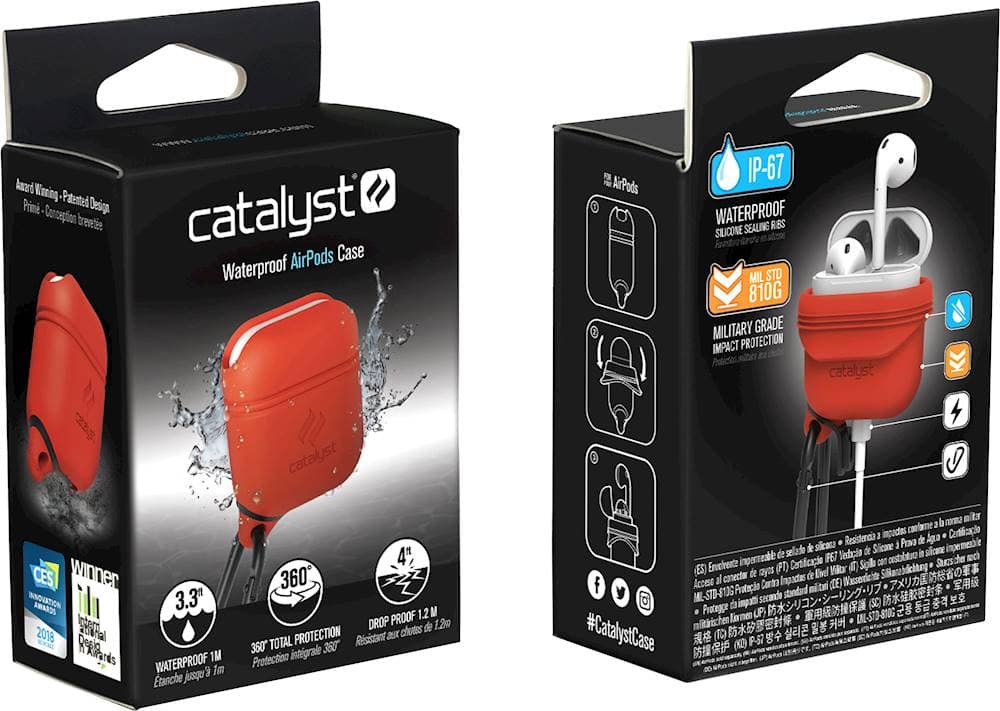 Alt View 14. Catalyst - Case for Apple AirPods - Sunset Orange.