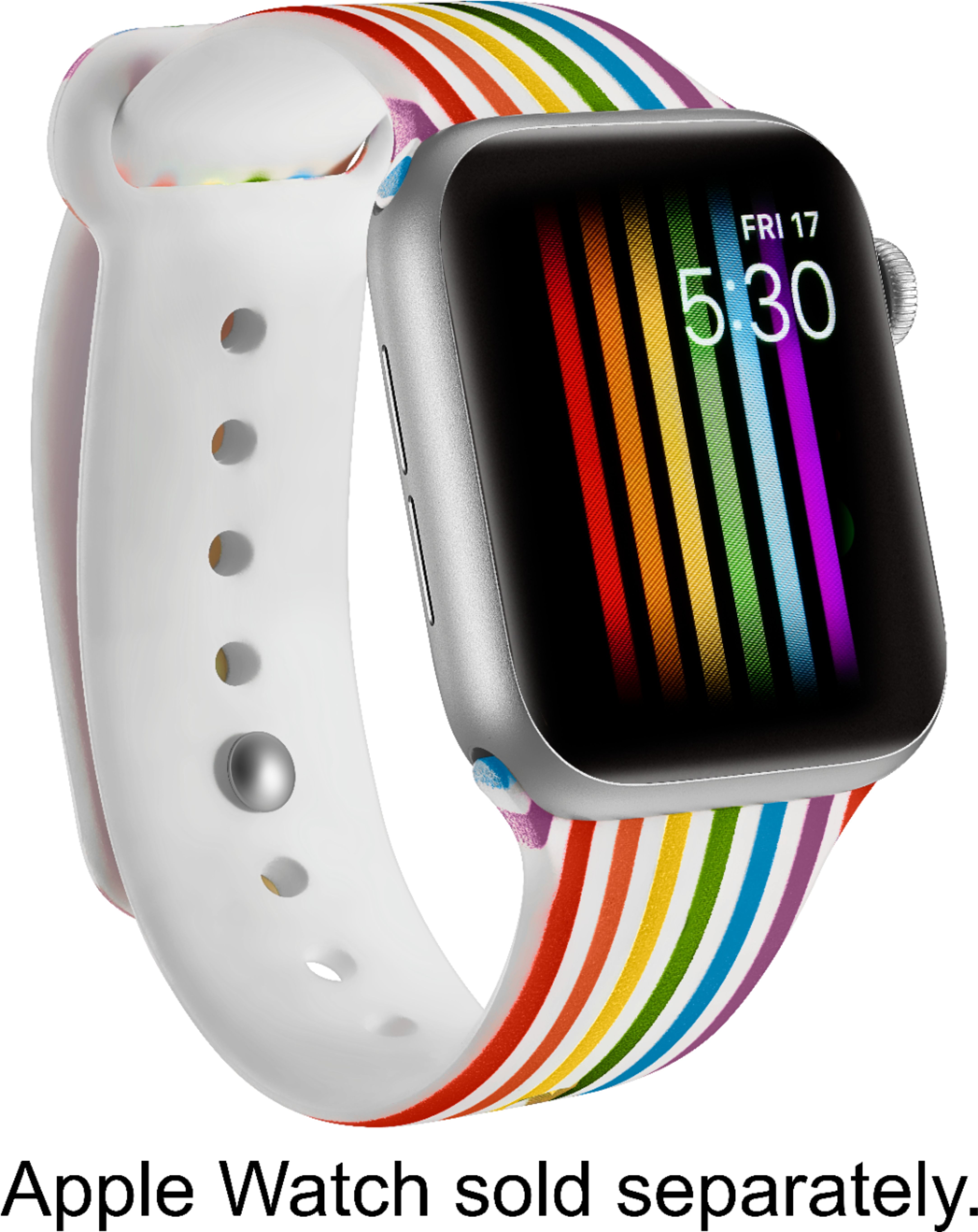 Angle View: Modal™ - Active Silicone Band for Apple Watch 38mm, 40 mm and 41mm - Pride Stripe