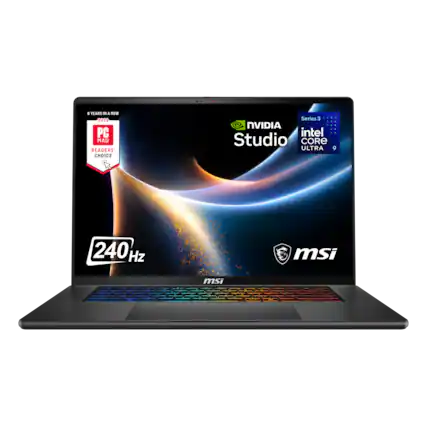 6 YEARS IN A ROW
2026
PC MAG READERS' CHOICE
Series 3
NVIDIA Studio
intel CORE ULTRA 9
240 Hz
msi