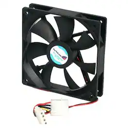 Startech - fanbox12 120mm dual ball bearing case fan w/ lp4 connector - Black