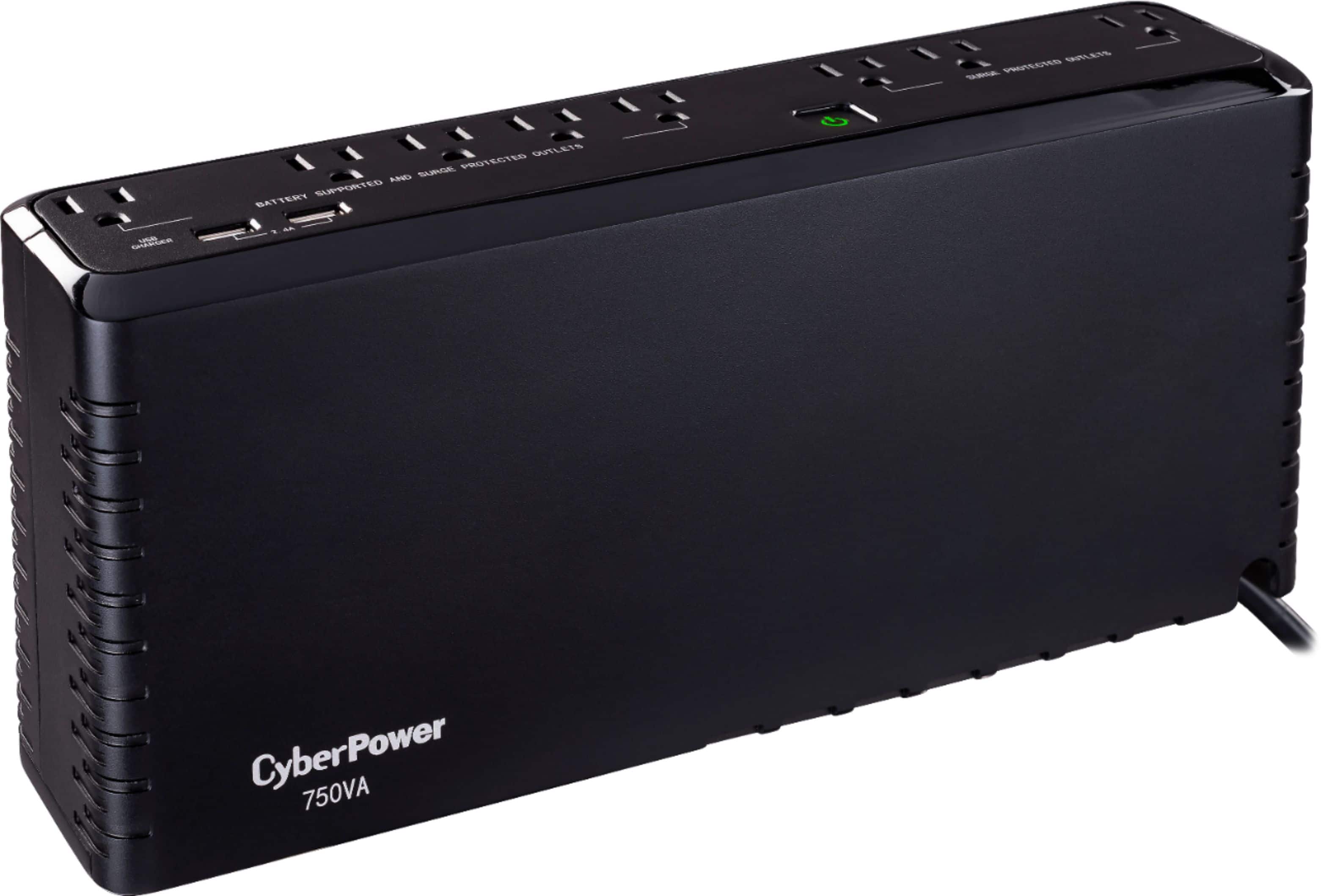 Front. CyberPower - 750VA Battery Back-Up System - Black.