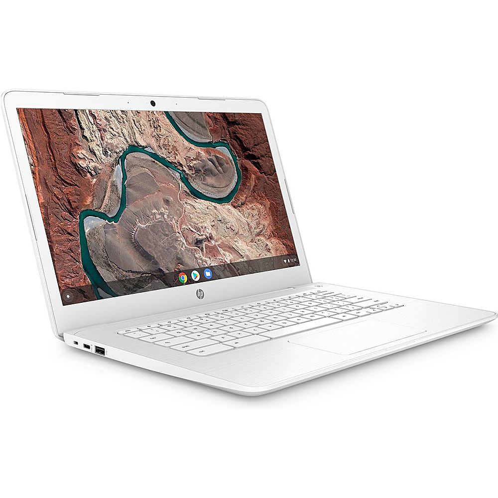 Angle View: HP - 14" Touch-Screen Chromebook - AMD A4-Series - 4GB Memory - AMD Radeon R4 - 32GB eMMC Flash Memory - Snow White