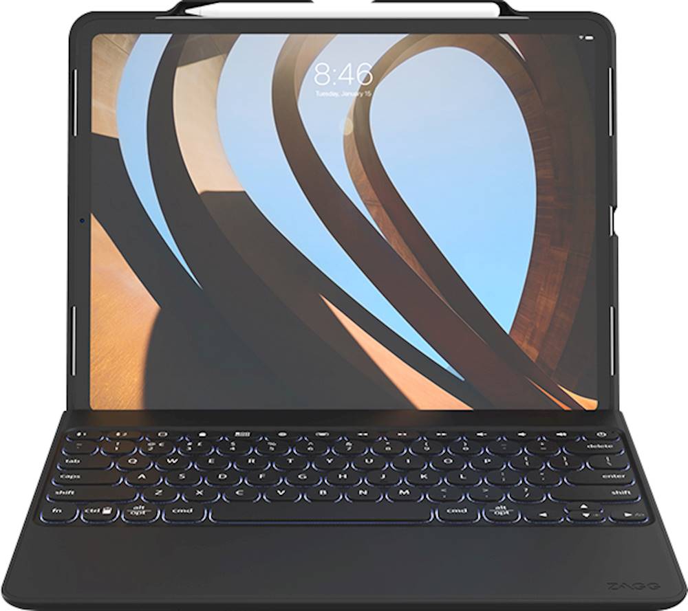 ZAGG - Rugged Book Go Keyboard Folio Case for Apple® iPad® Pro 12.9 inch - Black - 8.99