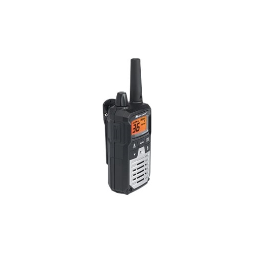 Left View: Midland - X-TALKER 40-Mile, 22-Channel FRS/GMRS 2-Way Radios (Pair) - Silver/Black