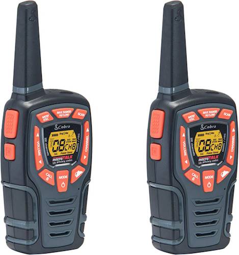 Cobra - MicroTALK 32-Mile, 22-Channel FRS/GMRS 2-Way Radios (Pair) - Red/Black
