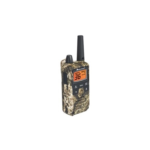 Left View: Midland - X-TALKER 40-Mile, 22-Channel FRS/GMRS 2-Way Radios (Pair) - Break-Up Country Mossy Oak