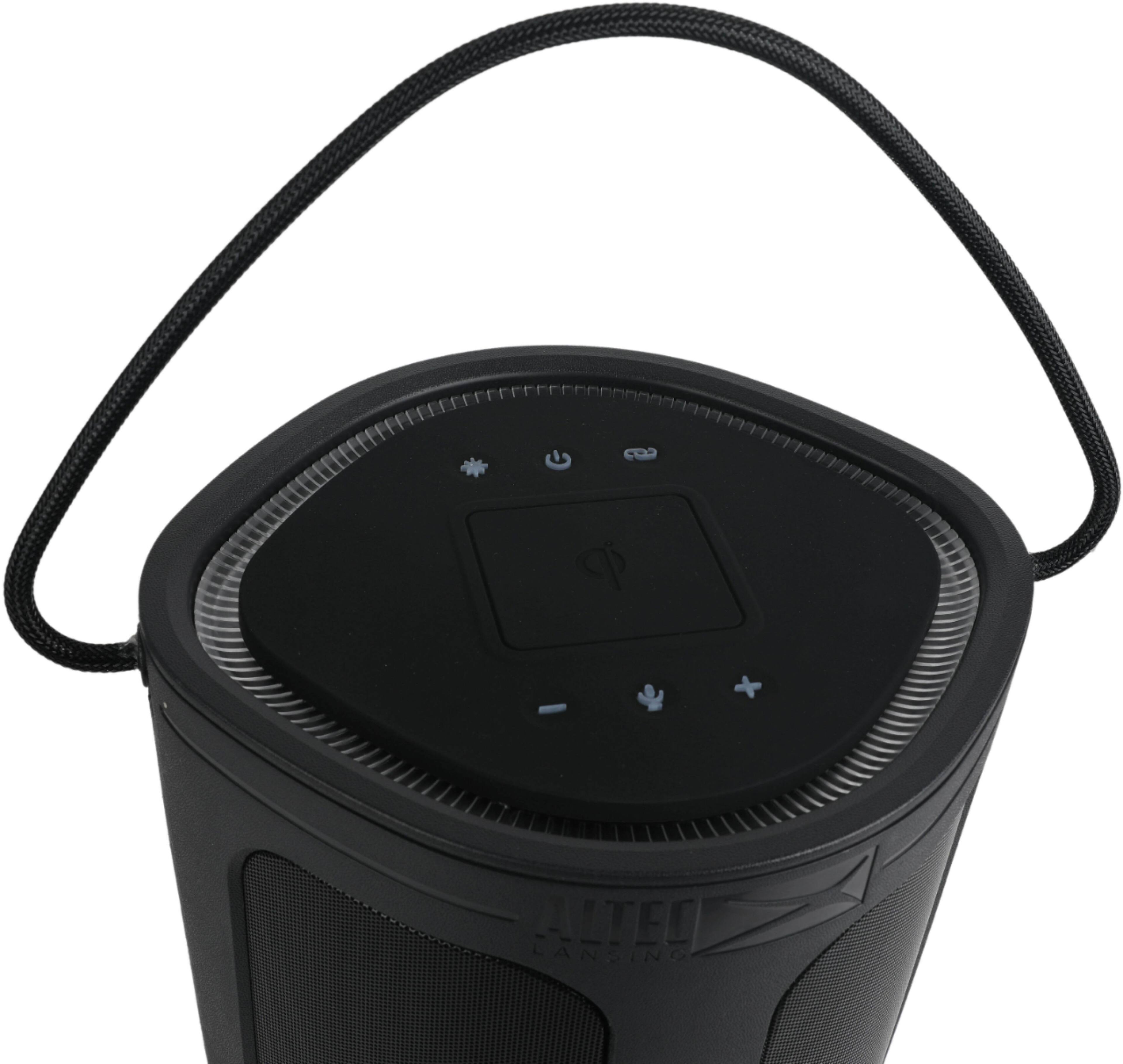 Alt View 12. Altec Lansing - SoundBucket XL Portable Bluetooth Speaker with Qi Wireless Charging Pad - Black.