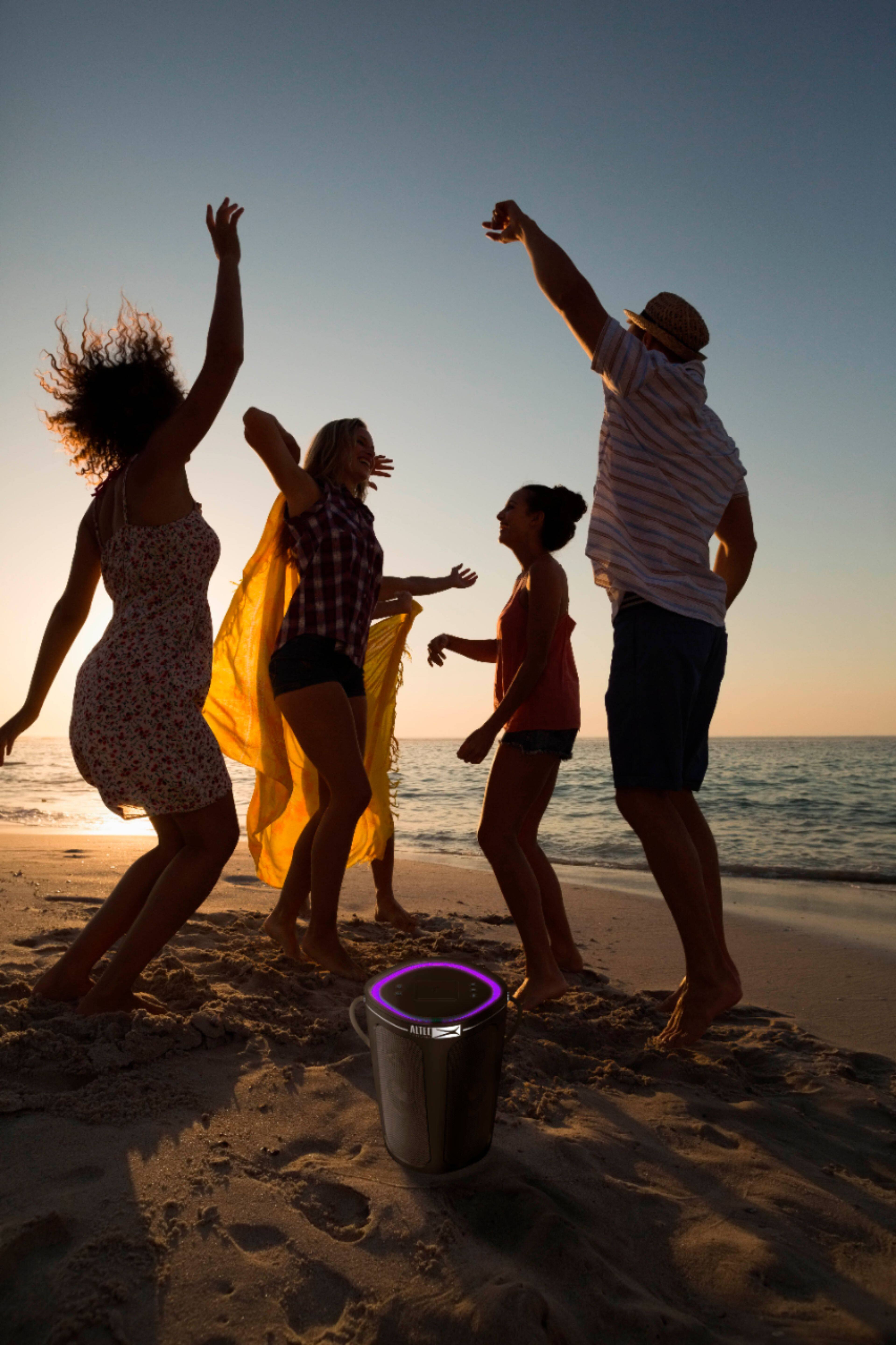 Alt View 15. Altec Lansing - SoundBucket XL Portable Bluetooth Speaker with Qi Wireless Charging Pad - Black.