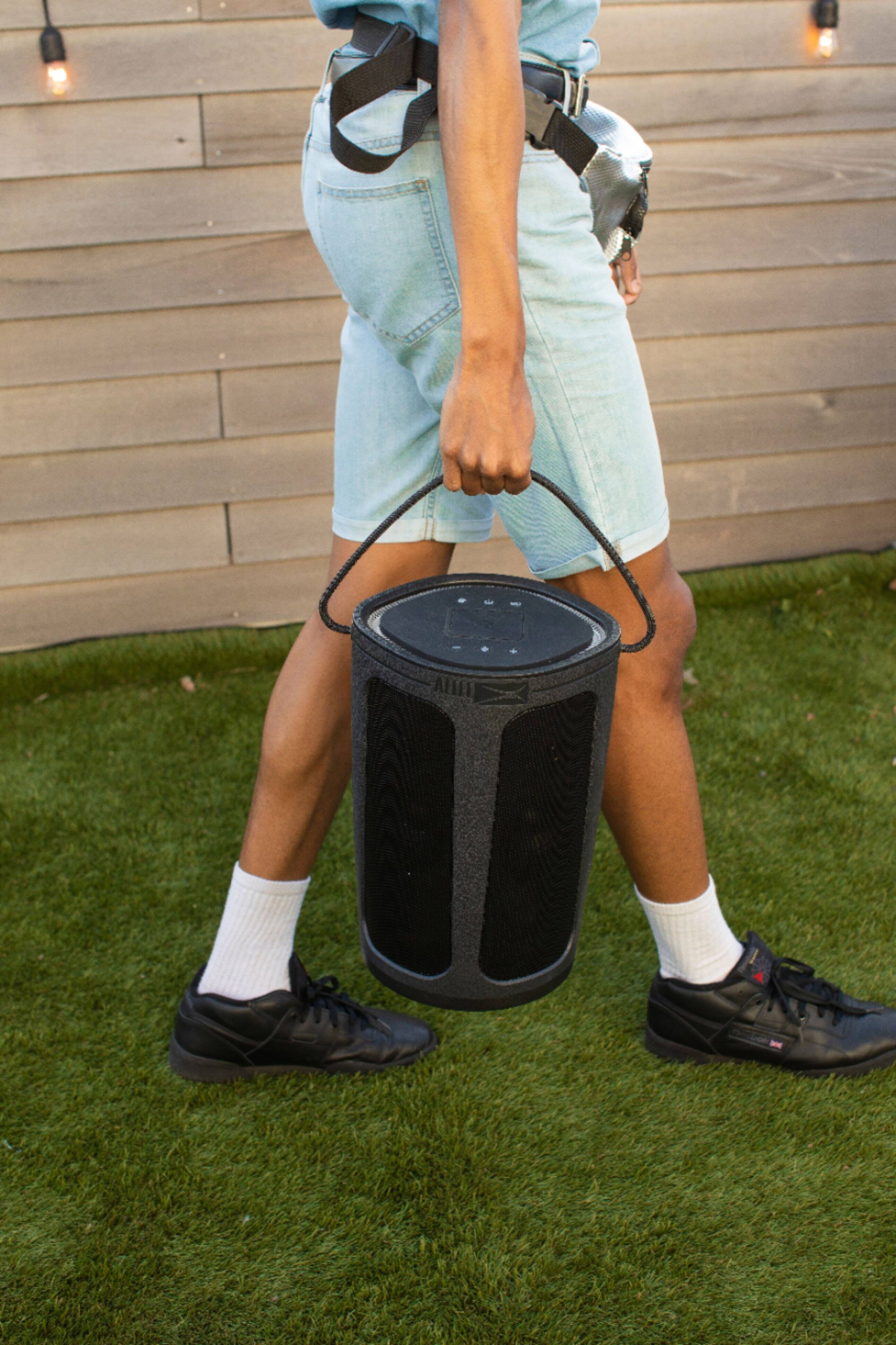 Alt View 19. Altec Lansing - SoundBucket XL Portable Bluetooth Speaker with Qi Wireless Charging Pad - Black.