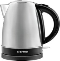 Chefman 1.7L Electric Kettle with w/ 360° Swivel Base - Stainless Steel - Front_Zoom