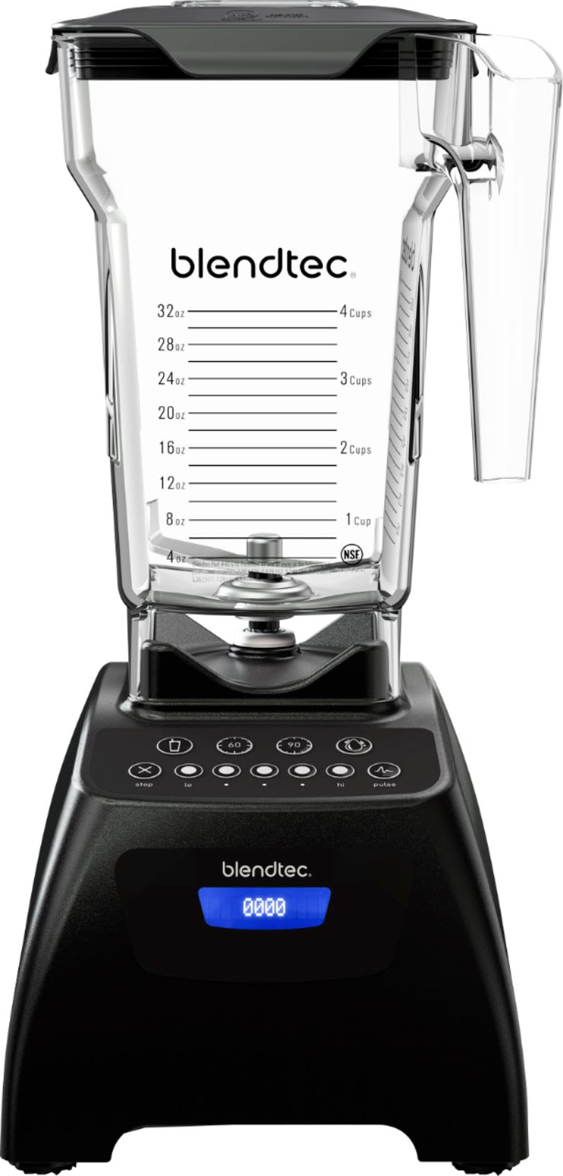 Angle View: Blendtec - Classic 5-Speed Blender with FourSide Jar - Black