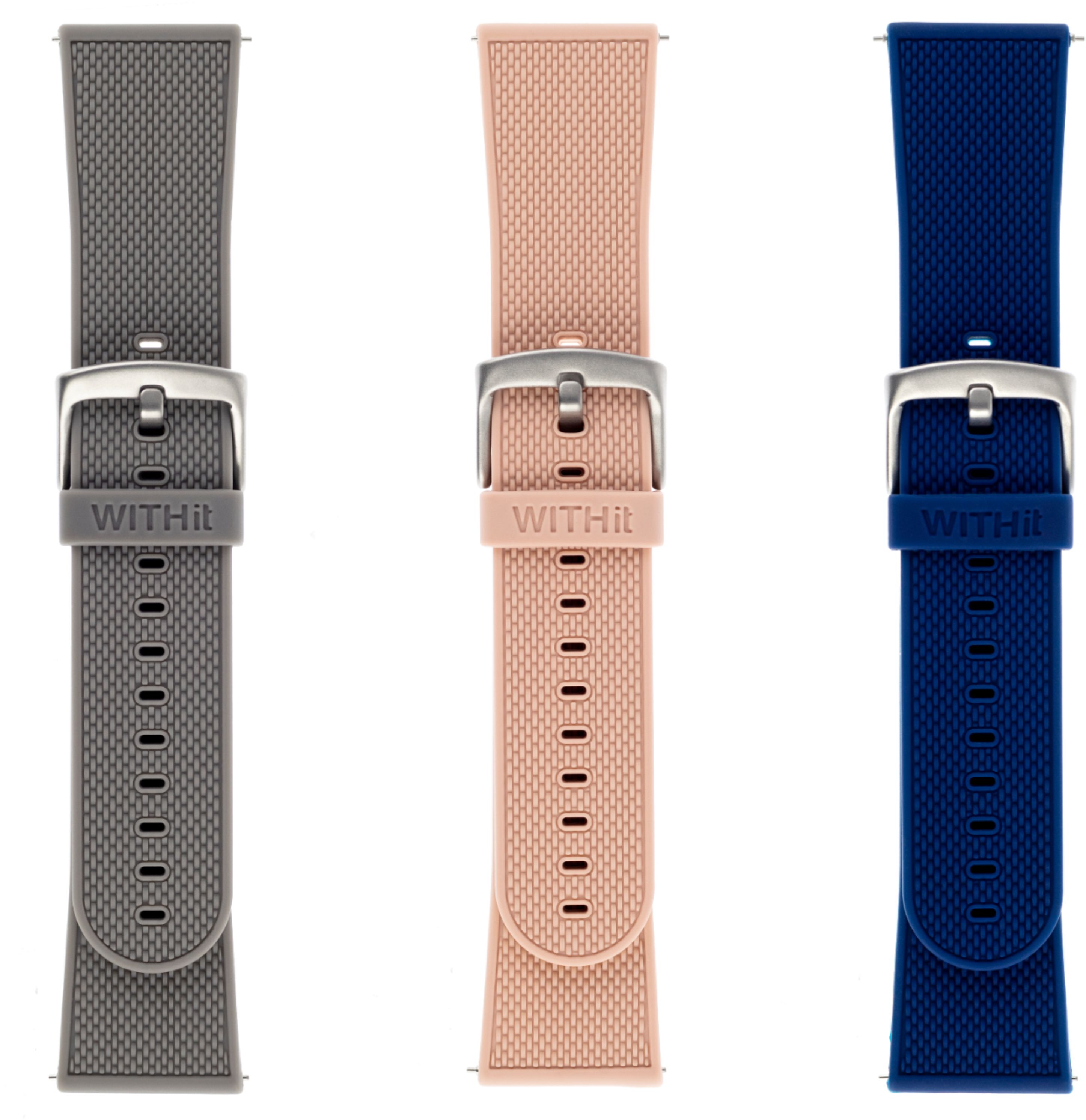 Angle View: WITHit - Silicone Band for Apple Watch™ 42mm and 44mm - Woven Blue