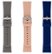 Alt View Zoom 21. WITHit - Band Kit for Fitbit Versa and Versa 2 (3-Pack) - Navy/Light Gray/Blush Pink.