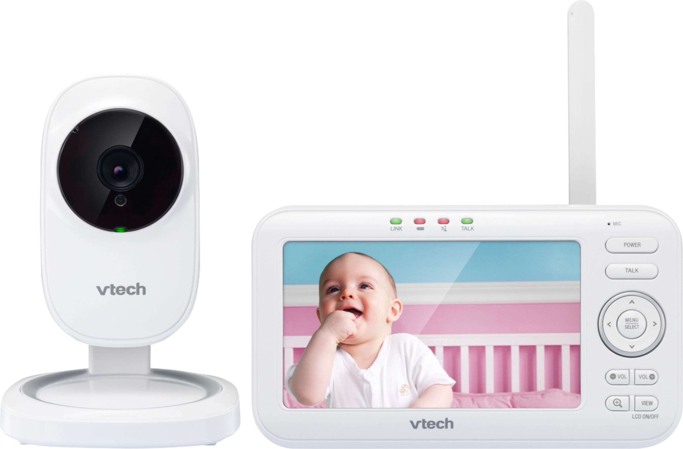 vtech dm1211 safe & sound lcd baby monitor