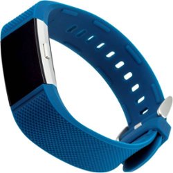 WITHit - Silicone Band for Fitbit™ Charge 2 - Blue Woven - Angle_Zoom