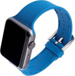 WITHit - Silicone Band for Apple Watch™ 42mm and 44mm - Woven Blue - Left_Zoom