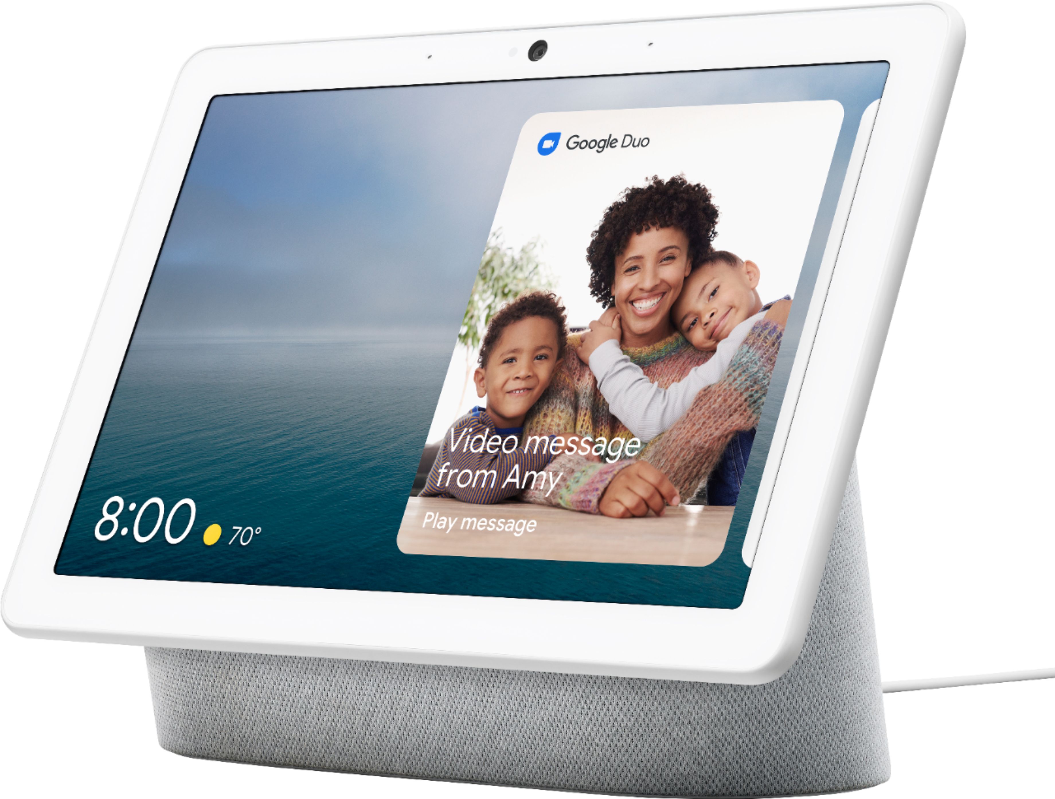 Nest Hub Max Smart Display with Google Assistant Chalk GA00426-US - Best Buy