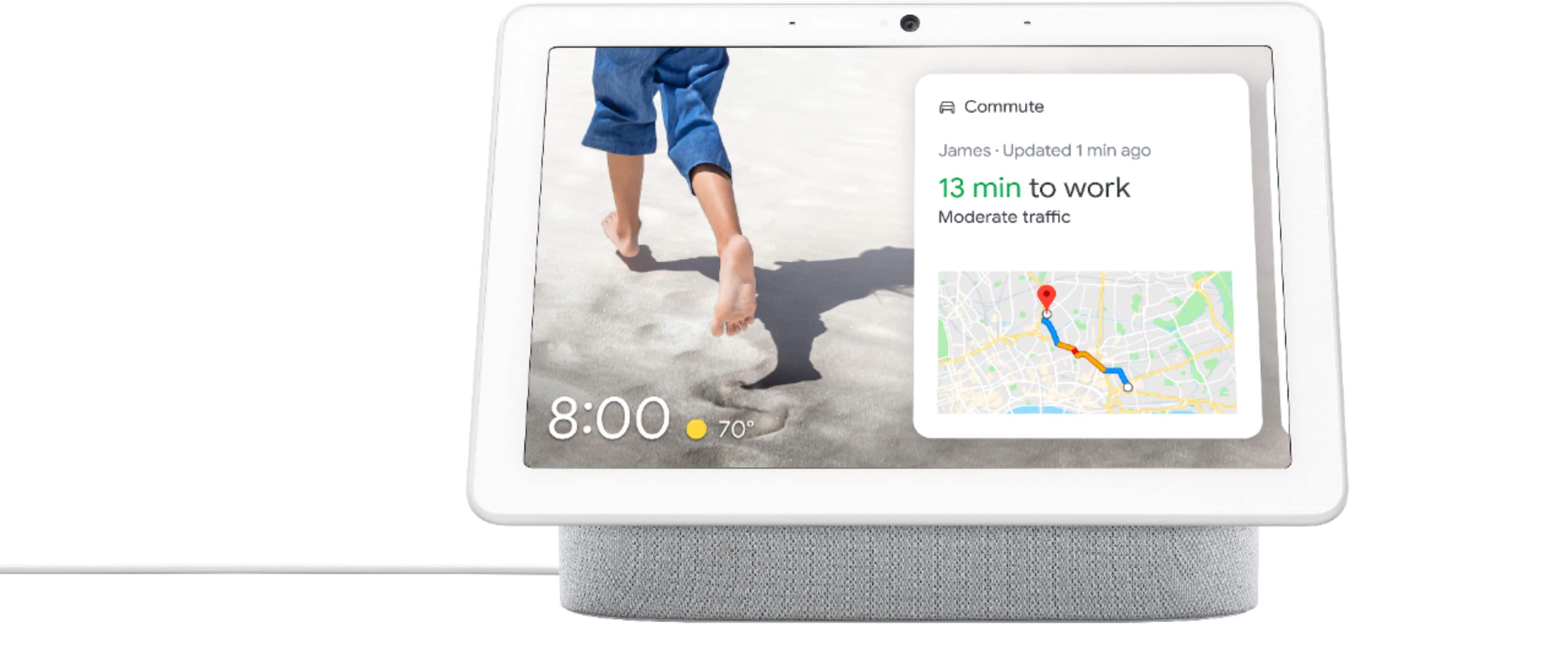Alt View 16. Google - Nest Hub Max Smart Display with Google Assistant - Chalk.