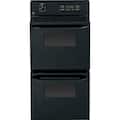 GE - 24" Built-In Double Electric Wall Oven - Black