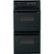 Front Zoom. GE - 24" Built-In Double Electric Wall Oven - Black.