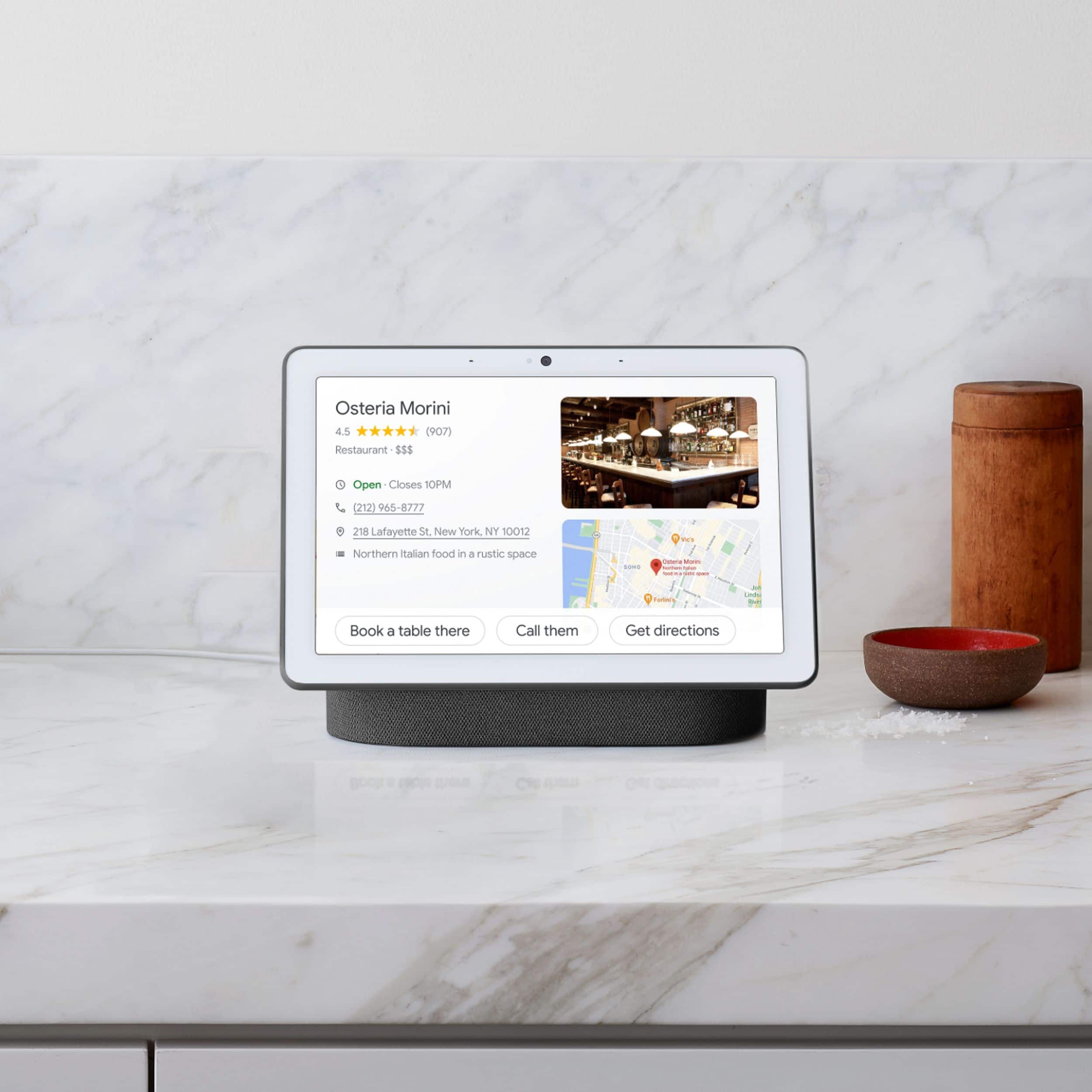 Alt View 17. Google - Nest Hub Max Smart Display with Google Assistant - Charcoal.