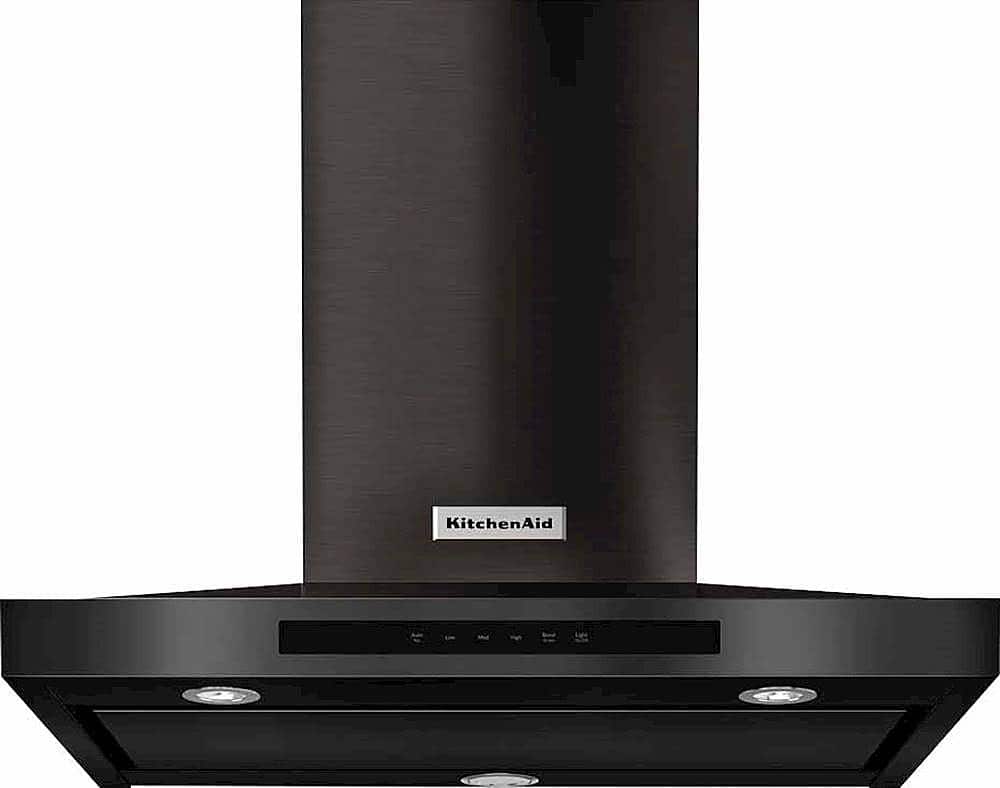 KitchenAid - 30 inches - Externally Vented - Wall Range Hood - Black Stainless Steel - Front_Zoom