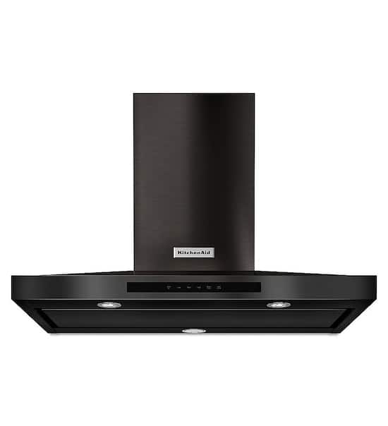 Kitchenaid 36 Externally Vented Range Hood Black Stainless Steel Kvwb606hbs Best Buy