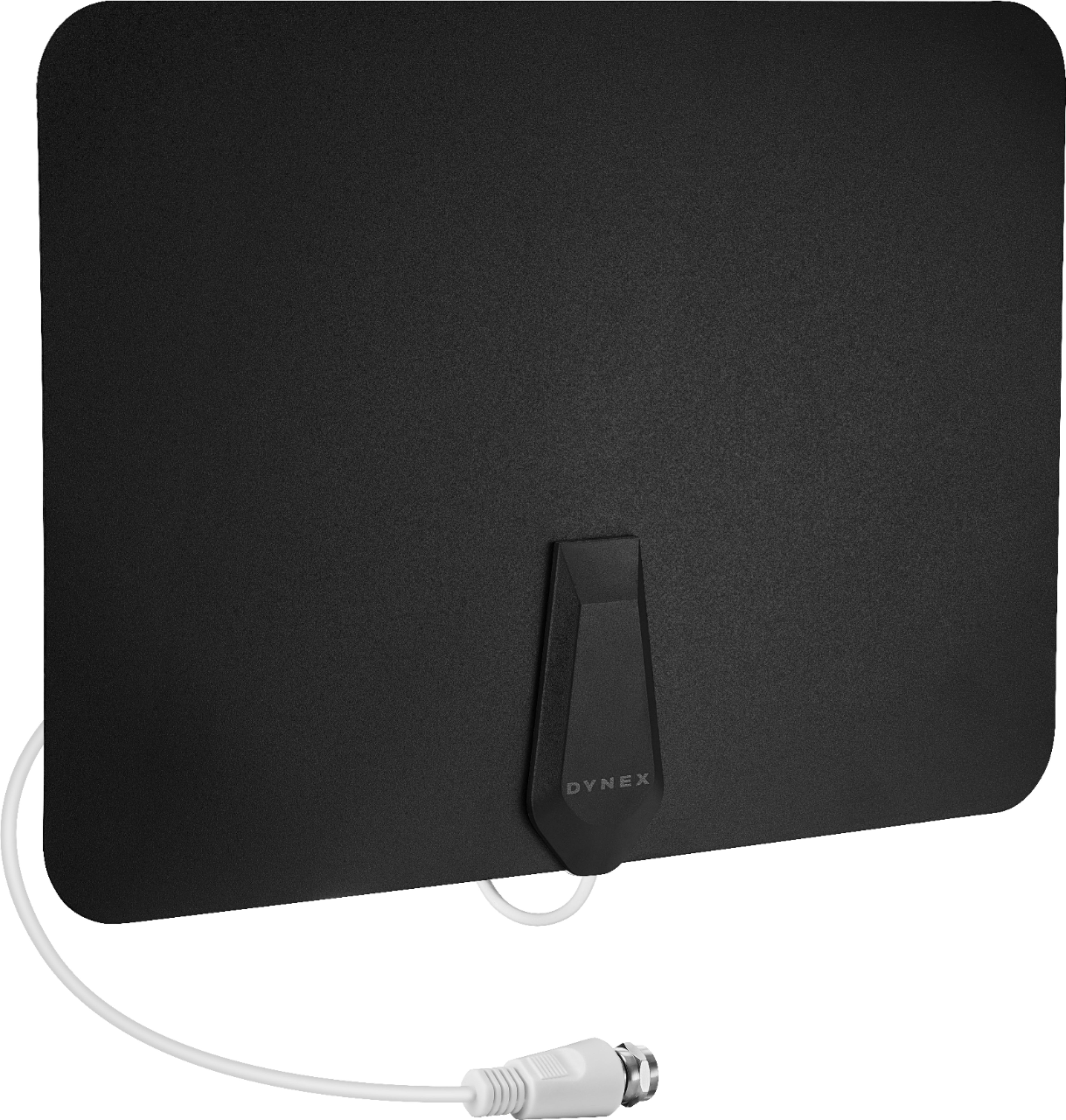 Angle View: Dynex™ - Long-Range Paper Thin HDTV Antenna - Black/White