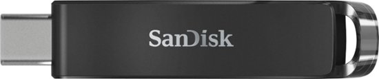 Front Zoom. SanDisk - Ultra 64GB USB 3.0 Type-C Flash Drive - Sleek Black.
