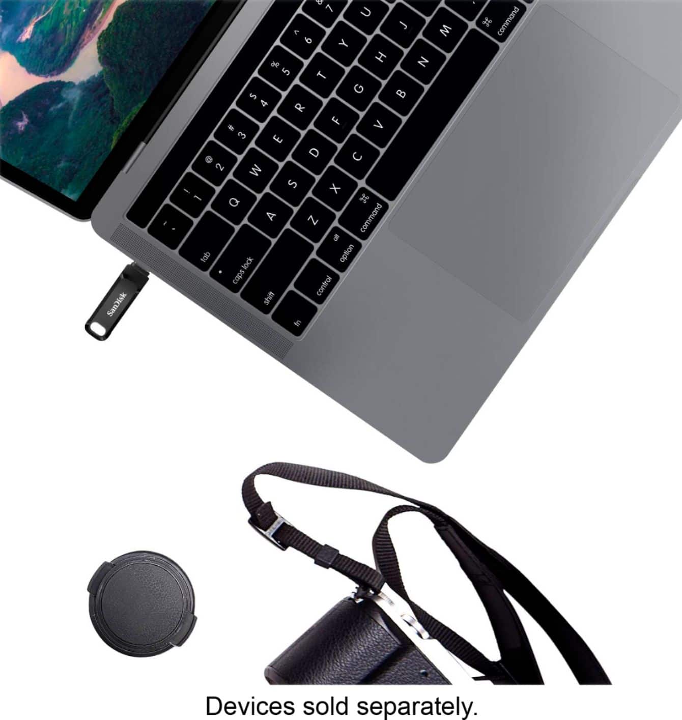 Alt View 20. SanDisk - Ultra 64GB USB 3.0 Type-C Flash Drive - Sleek Black.