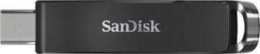 SanDisk - Ultra 128GB USB 3.0 Type-C Flash Drive - Sleek Black - Front_Zoom