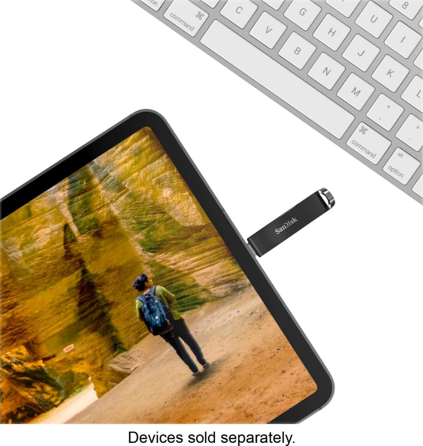 Alt View 21. SanDisk - Ultra 128GB USB 3.0 Type-C Flash Drive - Sleek Black.