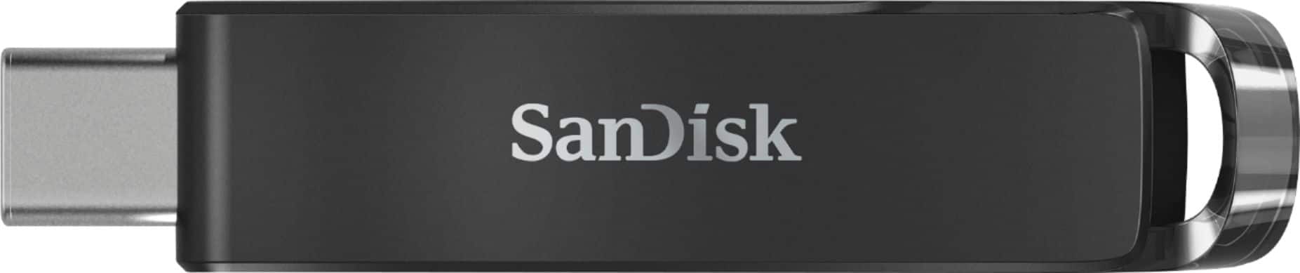 Front. SanDisk - Ultra 256GB USB 3.0 Type-C Flash Drive - Sleek Black.
