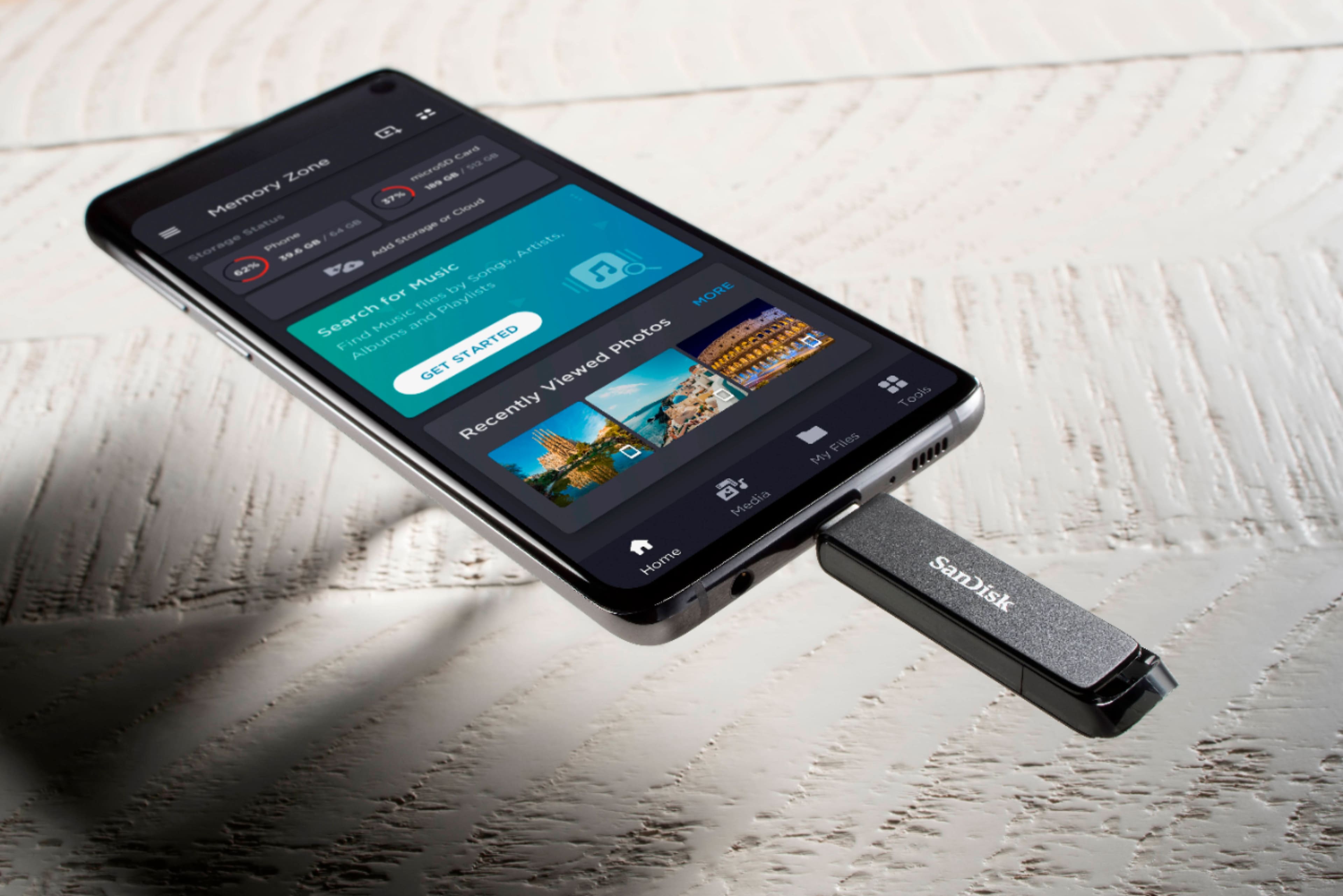 Alt View 19. SanDisk - Ultra 256GB USB 3.0 Type-C Flash Drive - Sleek Black.