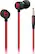 Front. Beats - Geek Squad Certified Refurbished urBeats³ Earphones with 3.5mm Plug - Defiant Black-Red (The Beats Decade Collection).