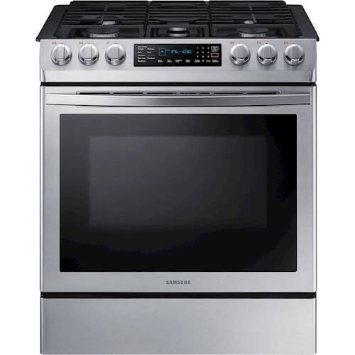 Samsung - 5.8 Cu. Ft. Self-Cleaning Slide-In Gas Convection Range-Front_Standard 