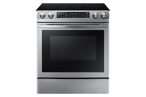 Samsung - 5.8 Cu. Ft. Self-Cleaning Slide-In Electric Convection Range - Stainless steel was $1439.99 now $949.99 (34.0% off)